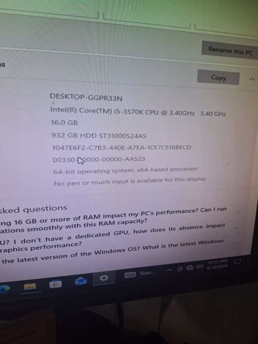Vând/Schimb desktop Dell i5, 16 GB ddr