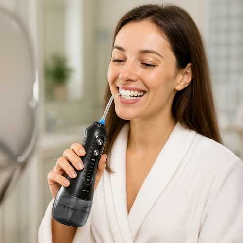 Зъбен душ – безжичен орален иригатор с 8 накрайника Soulima