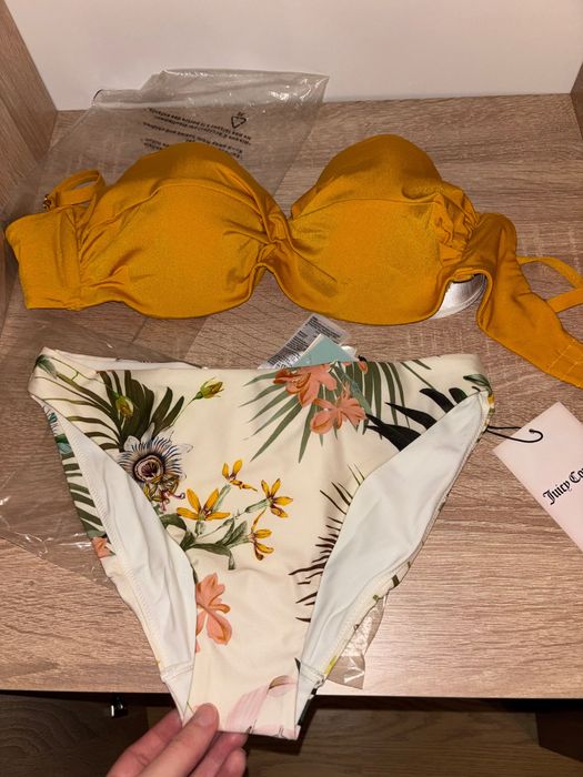 Costum de baie tropical yellow 2 piese