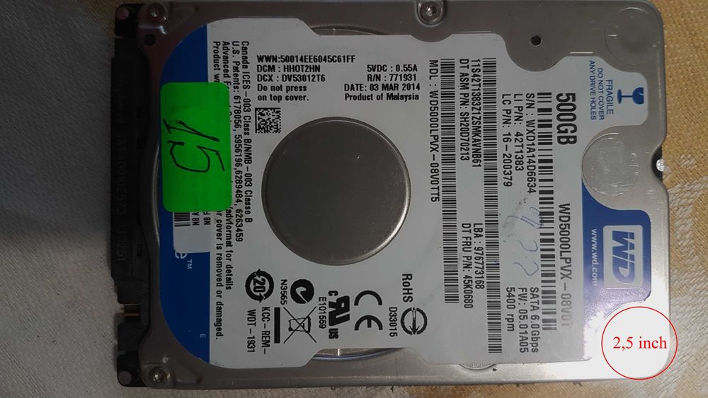 Лот от използвани HDD - перфектно здраве според HDD Sentinel