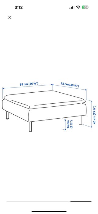 Taburet canapea Ikea Soderhamn