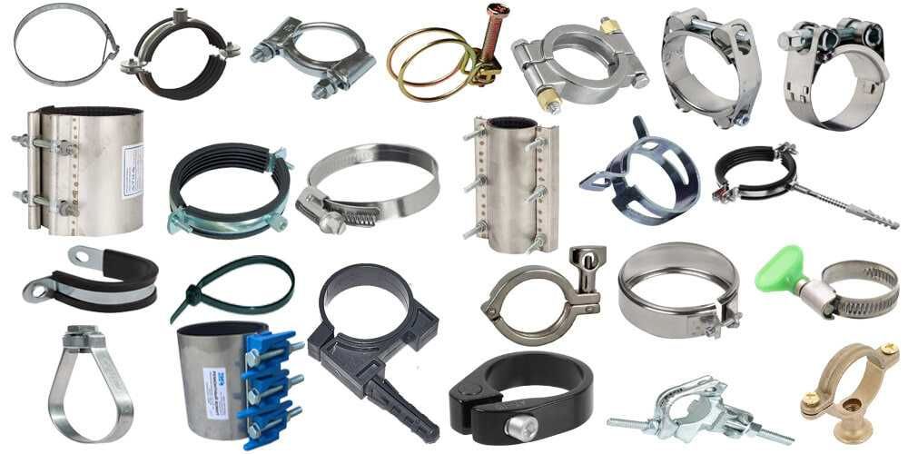 Зажимы, хомуты, стяжки
Хомуты для крепления шлангов и труб.
