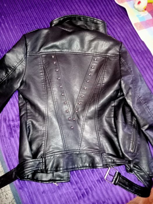 Куртка черная кожан