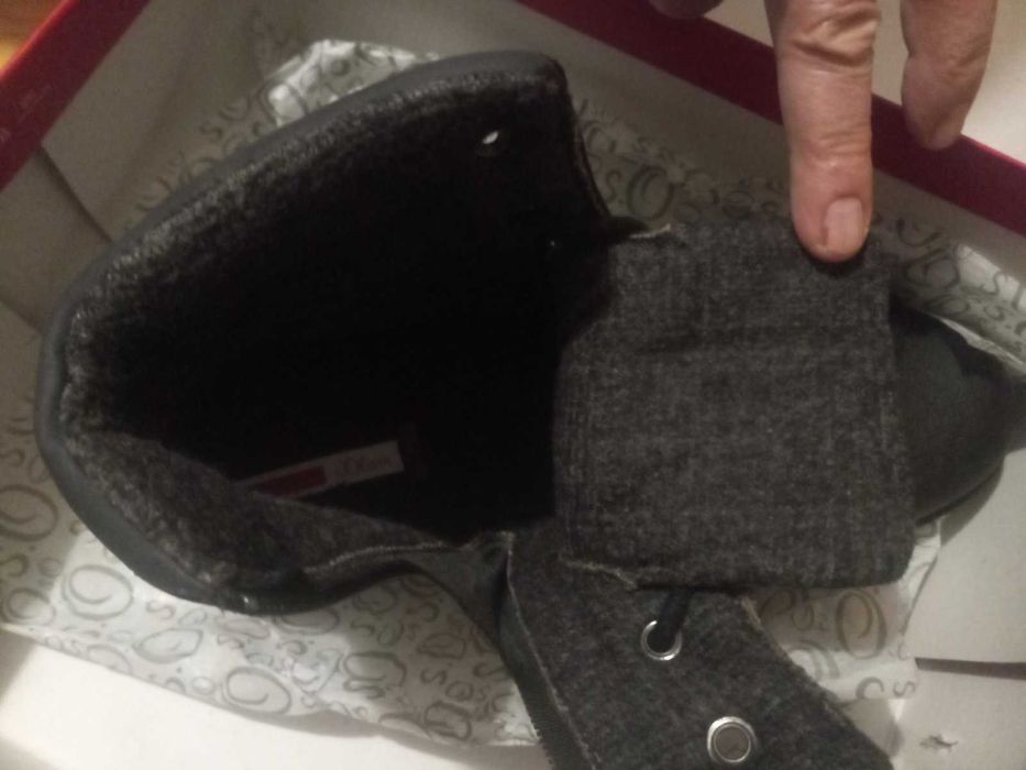 s'Oliver - немски зимни кожени ботуши, 42/43 номер