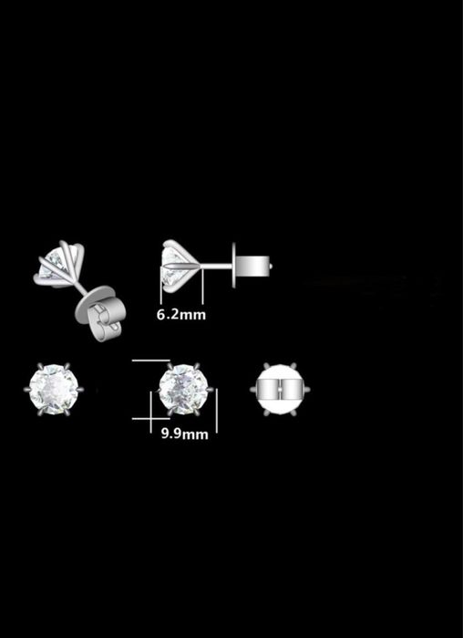 Пусеты с бриллиантами 4 карата