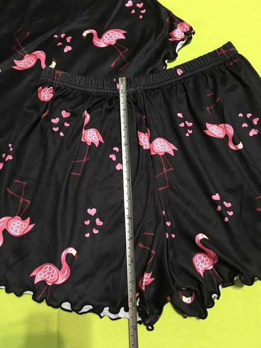 Pijama cu imprime flamingo