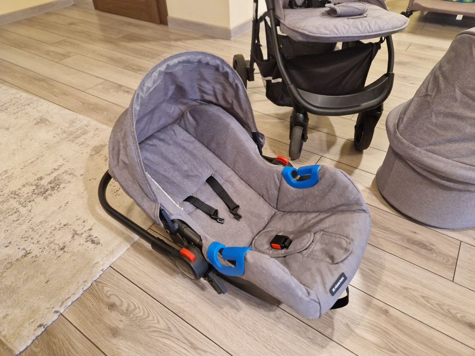 Carucior 3 in 1 bebelusi, Kikka Boo, gri
