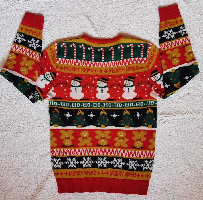 Pulover iarna om zapada brazi fulgi nea stele ursi sarbatori Craciun