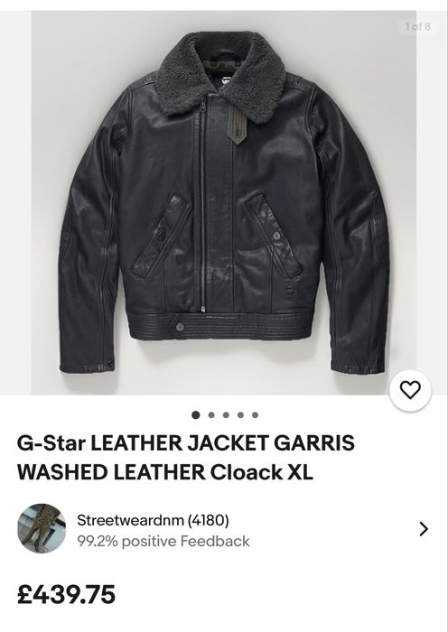 Мъжко яке от естествена кожа G-STAR RAW . Размер S