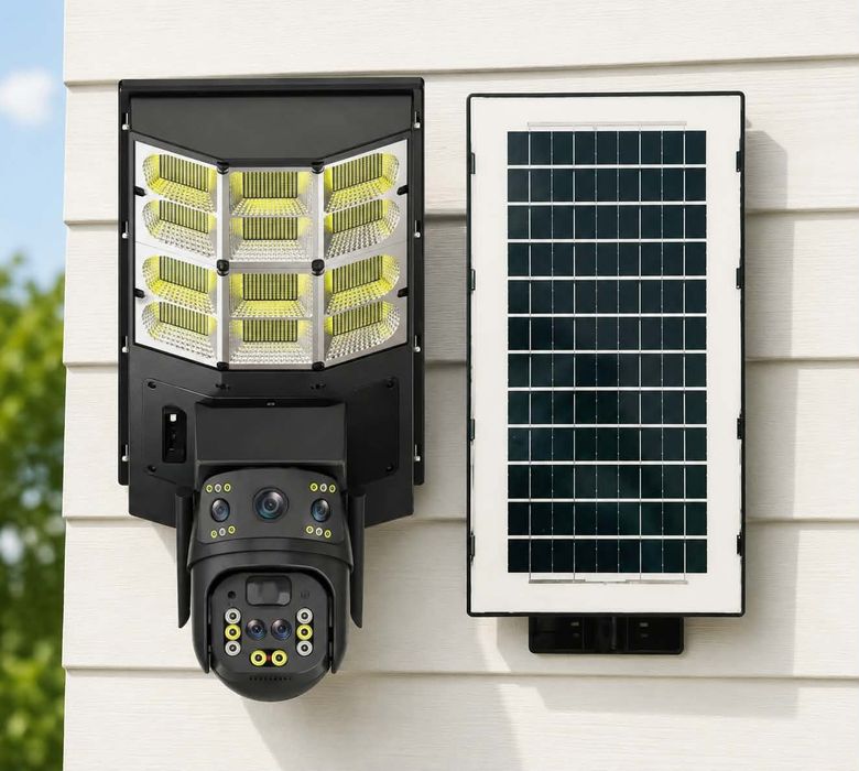 Camera supraveghere 4G cu panou solar /  sau cu lampa solara