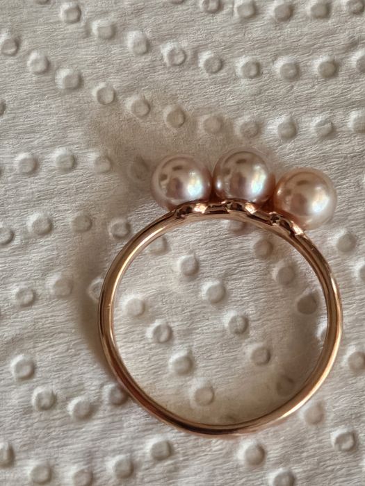 Vand inel aur 18k cu perle si diamante