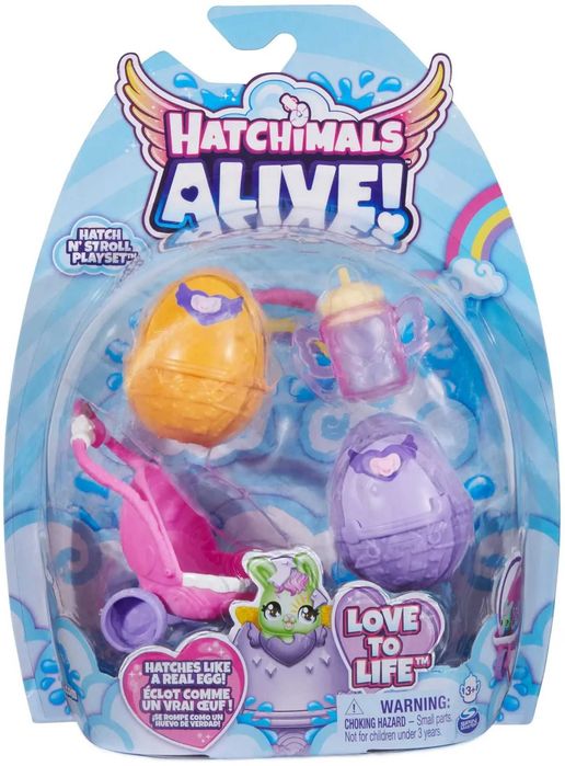Hatchimals Alive Комплект яйце изненада кошница количка - 3 вида НОВИ
