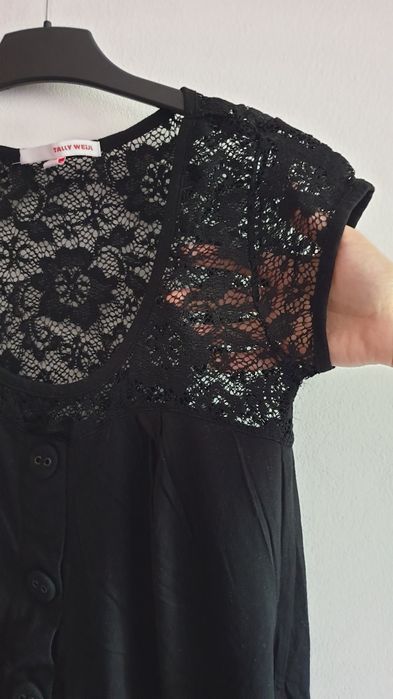 Bluza lunga M/L Tally Weijl, bumbac cu dantela