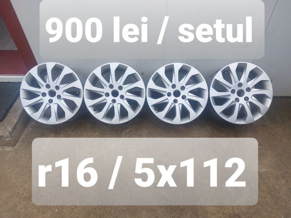 Set jante din aluminiu originale r16 / Audi Vw Skoda Seat / 5x112