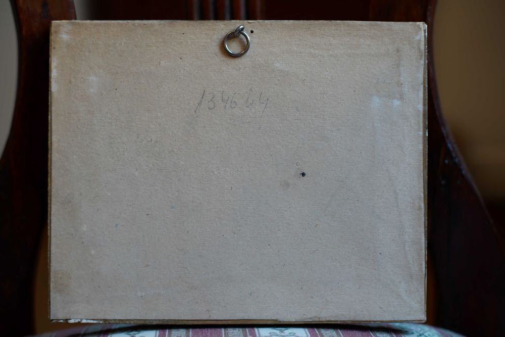 Pictură în ulei, autor neidentificat 14 x 9,5 cm