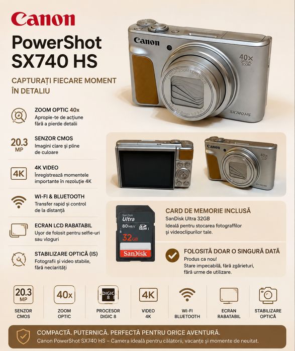 Power Shot Canon 740 HS