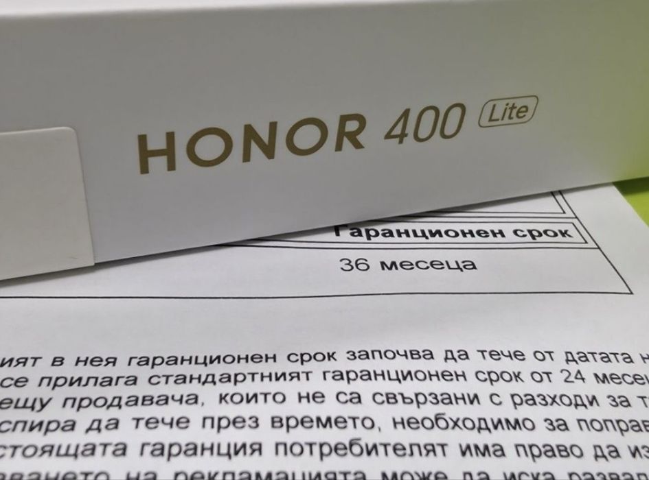 НЕАКТИВИРАН 256GB Honor 400 lite Yettel Гаранция 2028г. Black | Черен