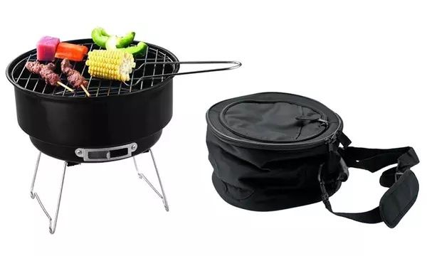 Gratar camping portabil cu geanta termo, drumetii munte, calatorii