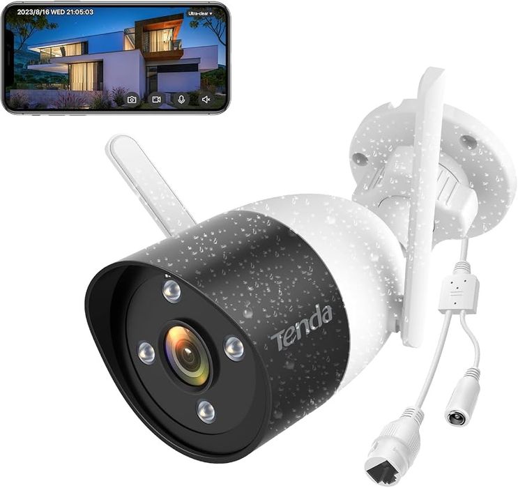 IP камера за вътрешно и външно видеонаблюдение TENDA CT3-WCA, Wi-Fi, 1080P | CT3-WCA