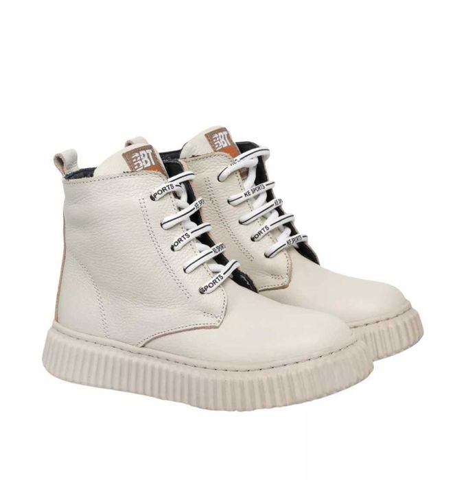 Демисезонные ботинки кремовые, размер 29