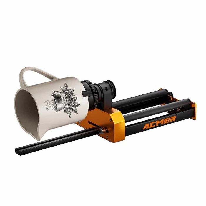 Sistem Rotativ ACMER M4 4-in-1 Gravare Pahare Cani Gravator Laser CNC