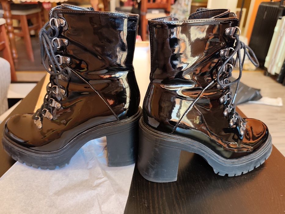 Боти черни еко кожа -NEW YORKE,37- EU, 6.5-US/CAмер