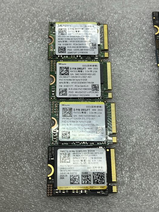 SSD 512gb nvme от ведущих брендов pulout здовье 97-100% есть 256gb