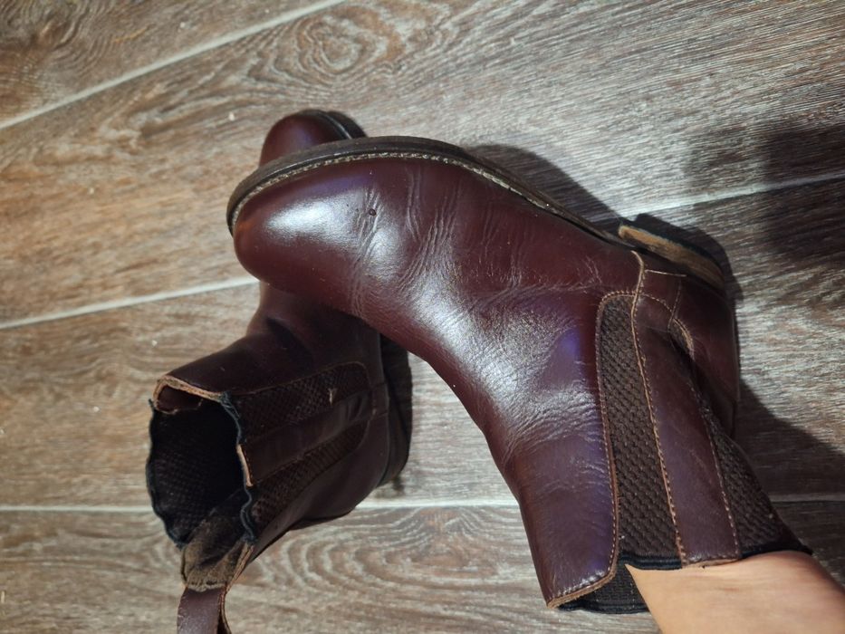 Продам кожаные ботинки  челси. Asos.  Баклажан