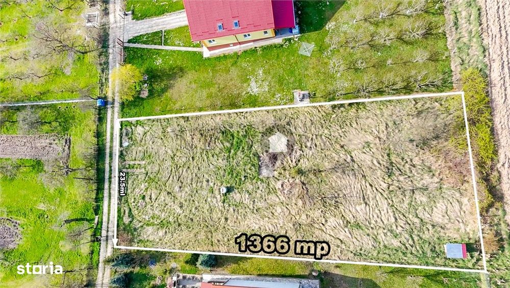 Teren intravilan la 14 km Cluj, 1366mp, Valcele, Feleacu