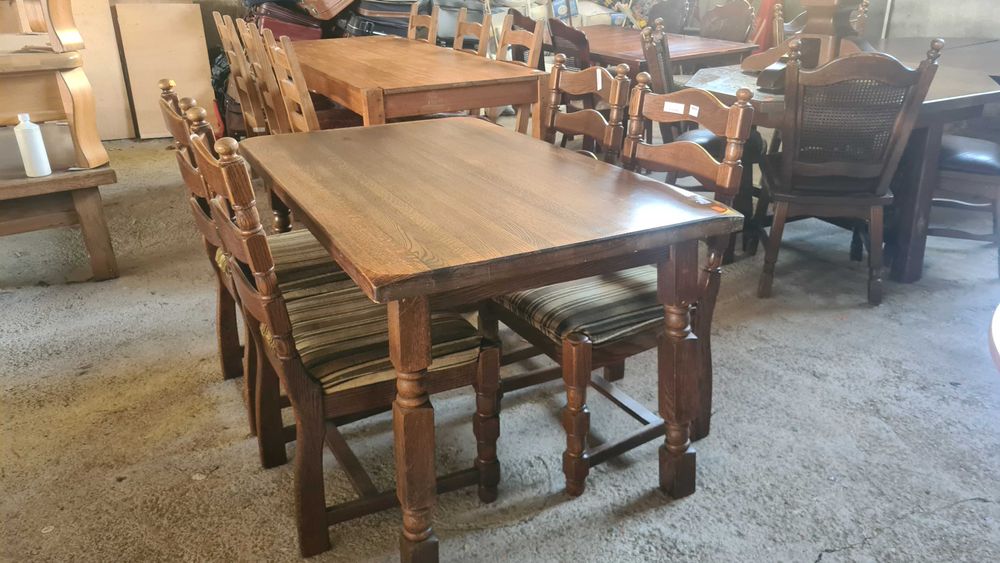 масас резбовани крака  +4 стола