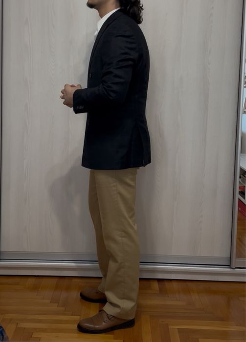 Sacou Hugo Boss Vintage patrate cu doua randuri de nasturi