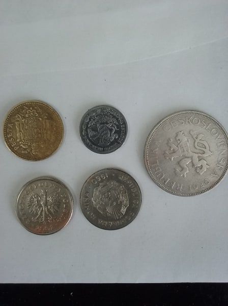 10 сентавос 1996 50 гроша 1991 25 бани 1960 2 хелера1912