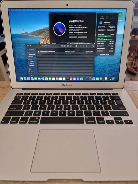 Macbook air 2017 I7, 8GB RAM, Time capsule 2 TB, Magic Mouse