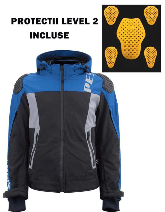 Geacă Moto Softshell 4Seasons PES - Protecție Completă și Confort