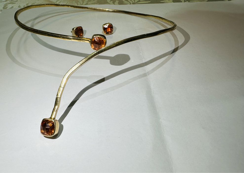 Set aur unicat 18k 750 chihlimbar