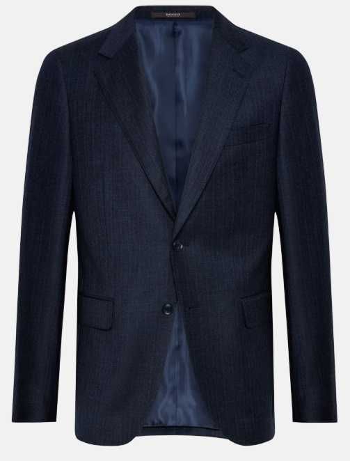 Sacou blazer 42 XL slim Massimo Dutti NOU lana Finest Italian navy