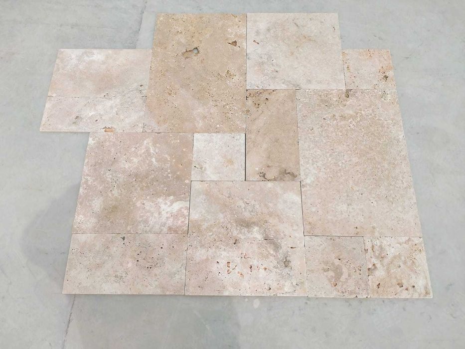 Travertin French Pattern Set 1,2 cm
