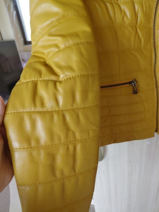 Дамско яке естествена кожа и косъм