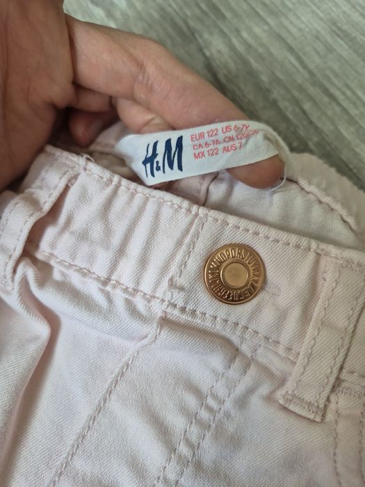 Дънки H&M + лилав клин за момиче 122 см