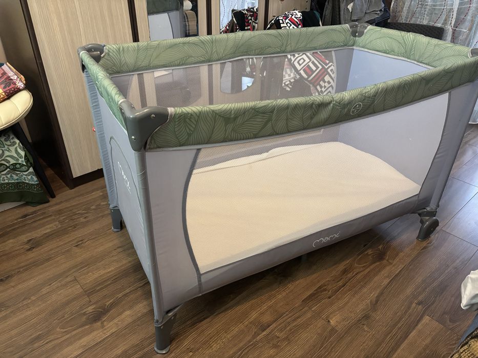 Pat pliabil Momi, cu saltea si husa
