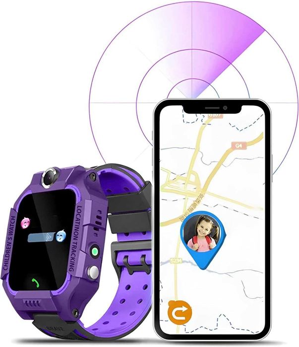 Детски смарт часовник Retoo със SIM Карта, GPS, SOS бутон, 1.44 инча, пълен комплект