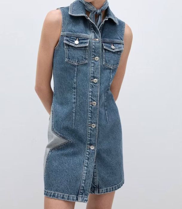 Mango дънкова къса рокля, нова