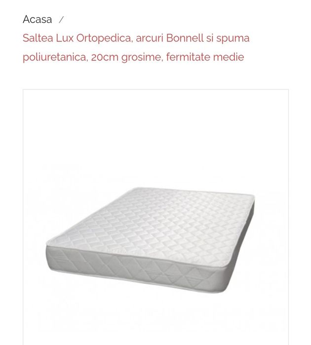 Saltea lux ortopedica 160x200cm