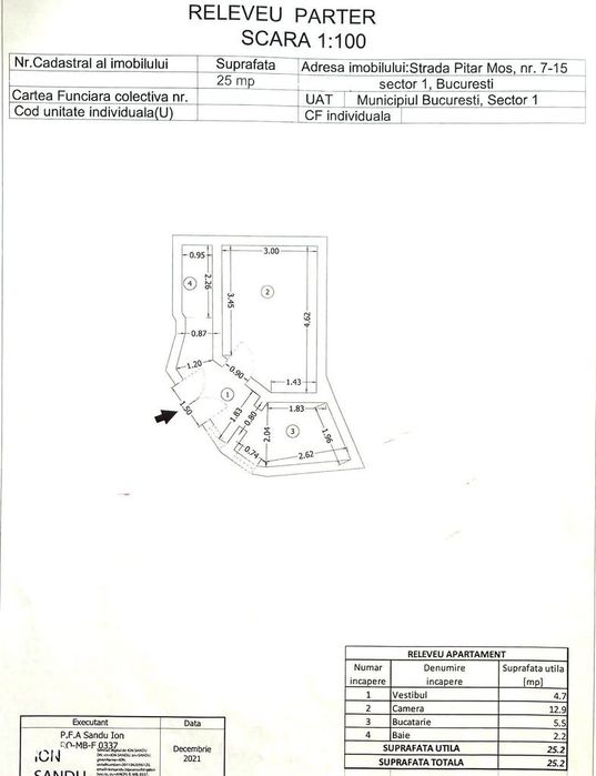 Garsoniera situata ultracentral | Pitar Moș | Romana-Cartierul Icoanei