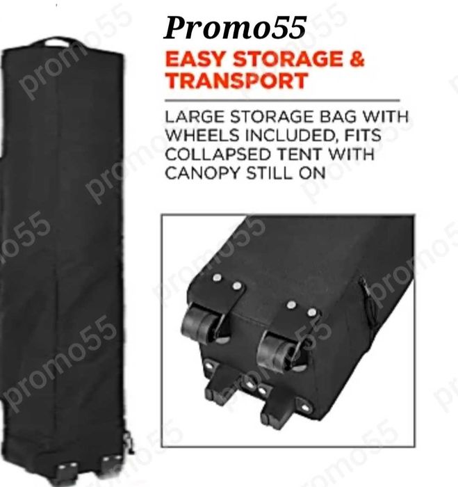 Калъф за сгъваема шатра хармоника, с колелца и две дръжки