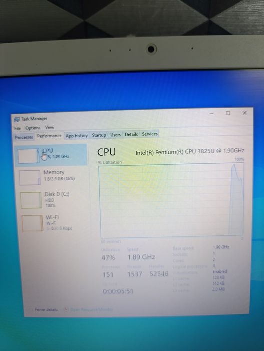 Laptop office 17.3 inch Toshiba c70 Intel Pentium 4nuclee