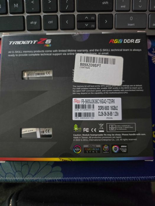 Trident Z5 RGB GSKILL DDR5-5600 16GBx2 CL36