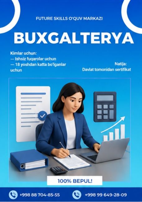 Buxgalterda bepul ta'lim