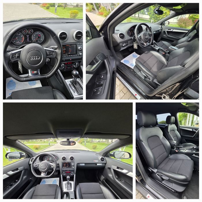 AUDI A3 # 3 x Sline # 1.4 Benzina 122cp # EURO 5 # CUTIE AUTOMATA DSG II 7+1 # BiXenon # Navigatie # Semipiele # Volan Sline Tesit cu padele # BOSE