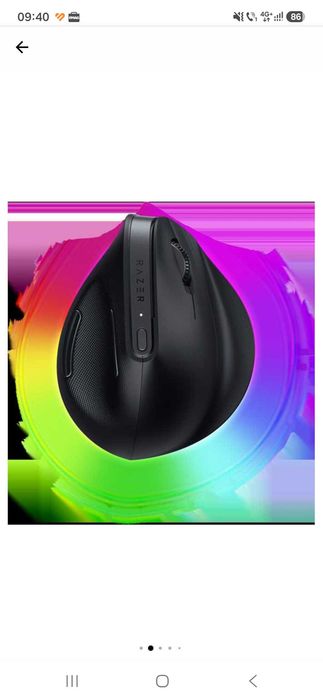 Mouse vertical ergonomic Razer Pro Click V2, wireless, 30.000 DPI, 5 dispozitive, RGB, 150g